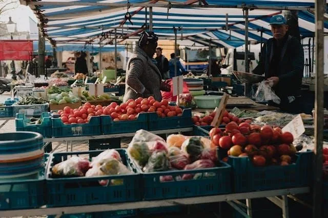 People selling vegetables in the market
