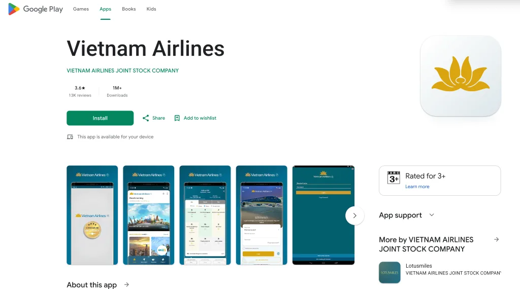 Using the Vietnam Airlines Mobile App