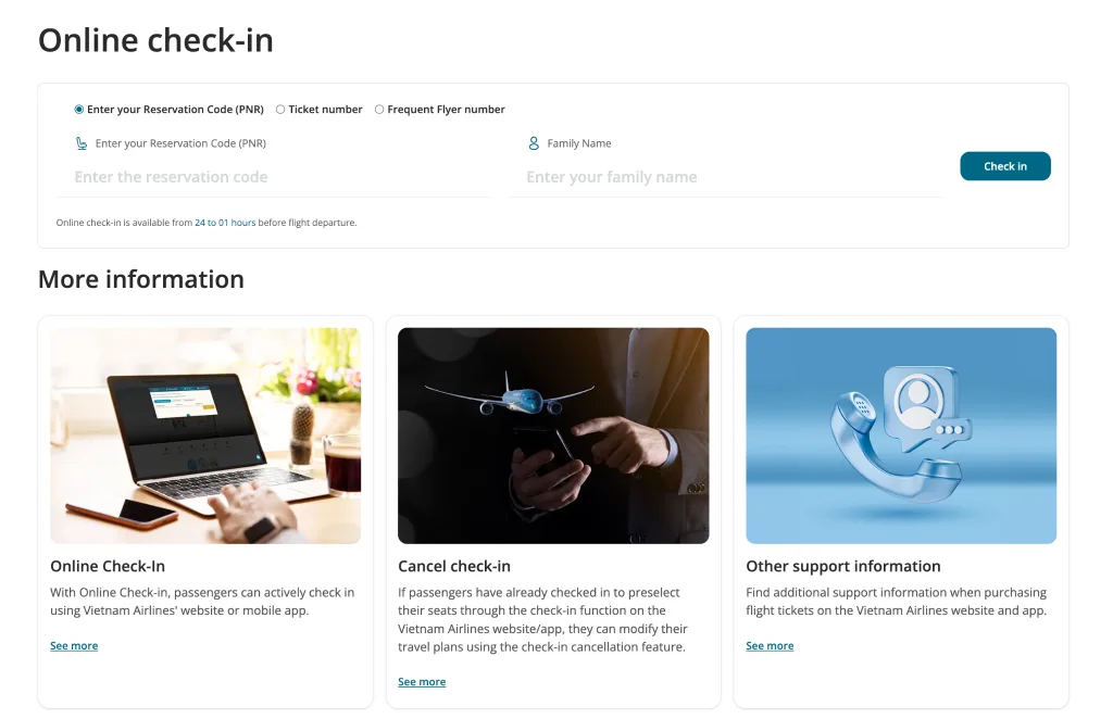 Online Check-In