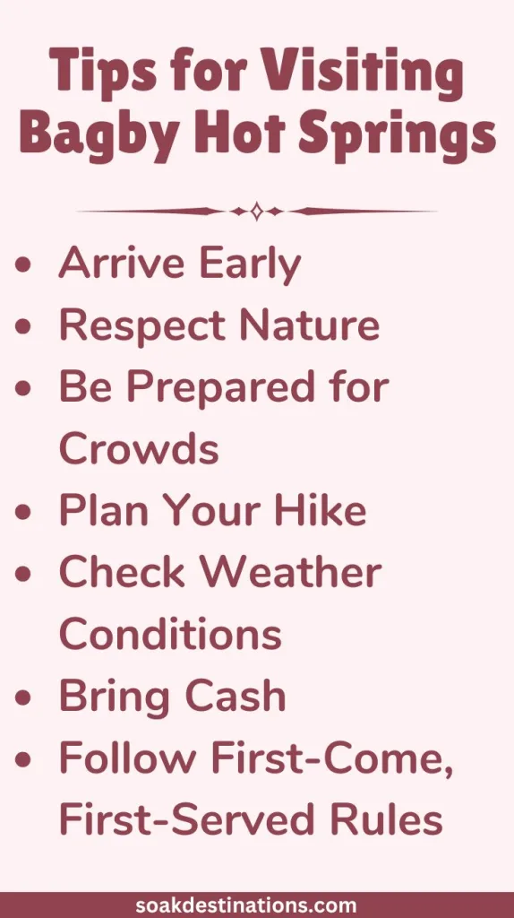 Tips for Visiting Bagby Hot Springs