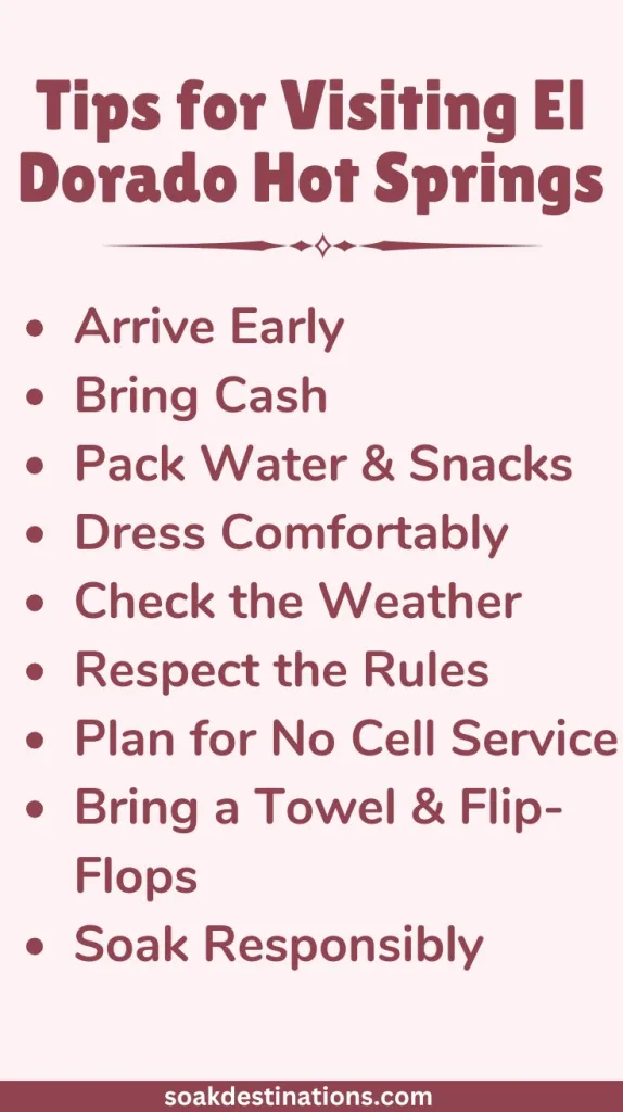 Tips for Visiting El Dorado Hot Springs