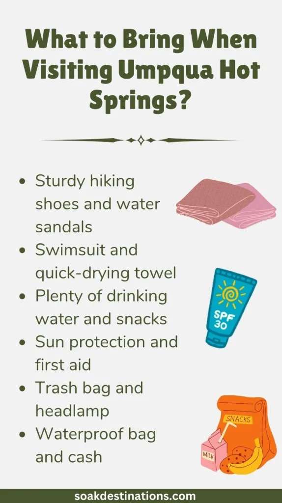 What to Bring When Visiting Umpqua Hot Springs