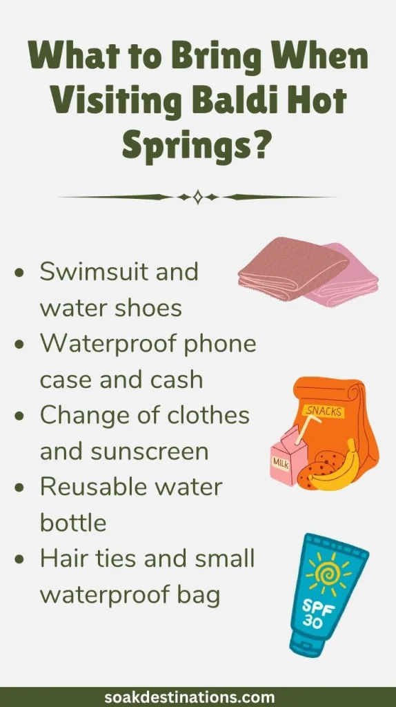 What to Bring When Visiting Baldi Hot Springs