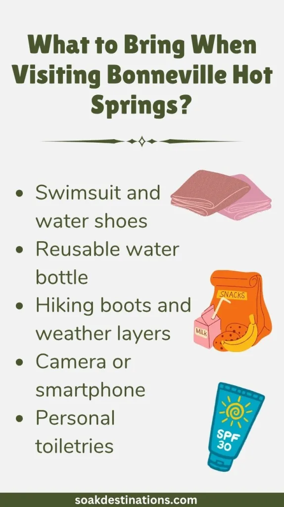 What to Bring When Visiting Bonneville Hot Springs