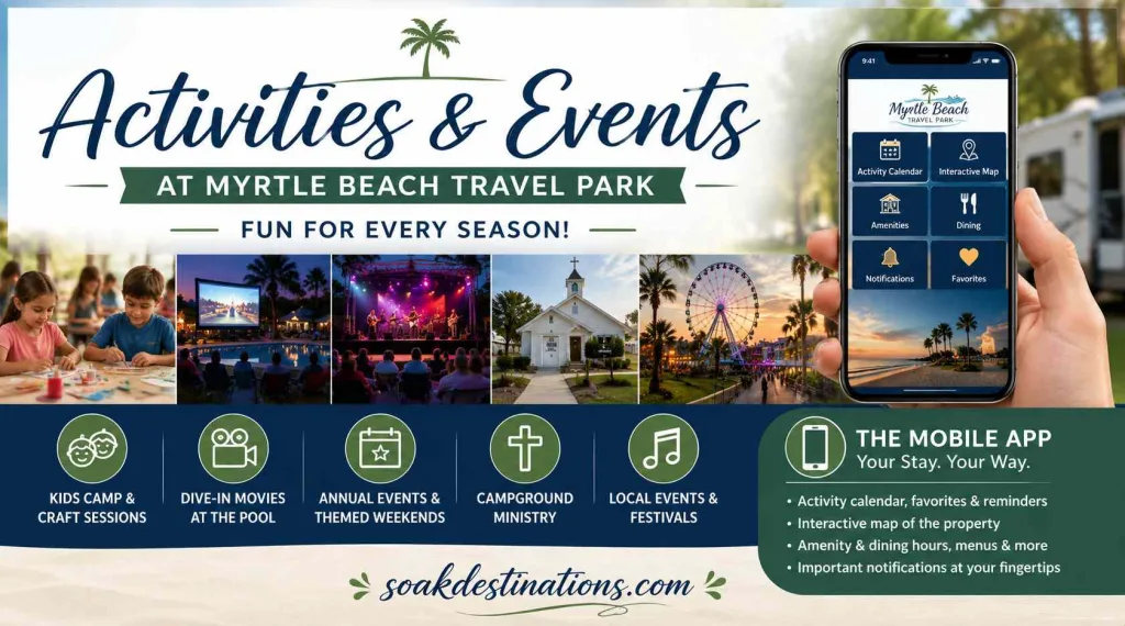 Activities and Events at Myrtle Beach Travel Park - soakdestinations Activities and Events at Myrtle Beach Travel Park