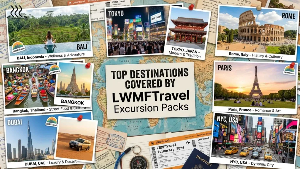 Top Destinations Covered by LWMFTravel Excursion Packs