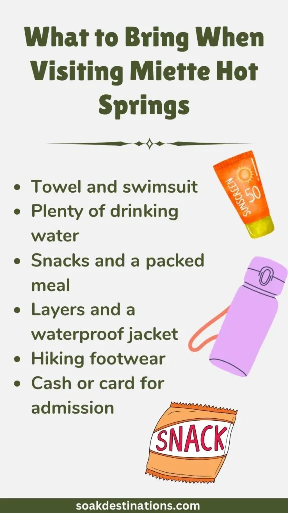 What to Bring When Visiting Miette Hot Springs