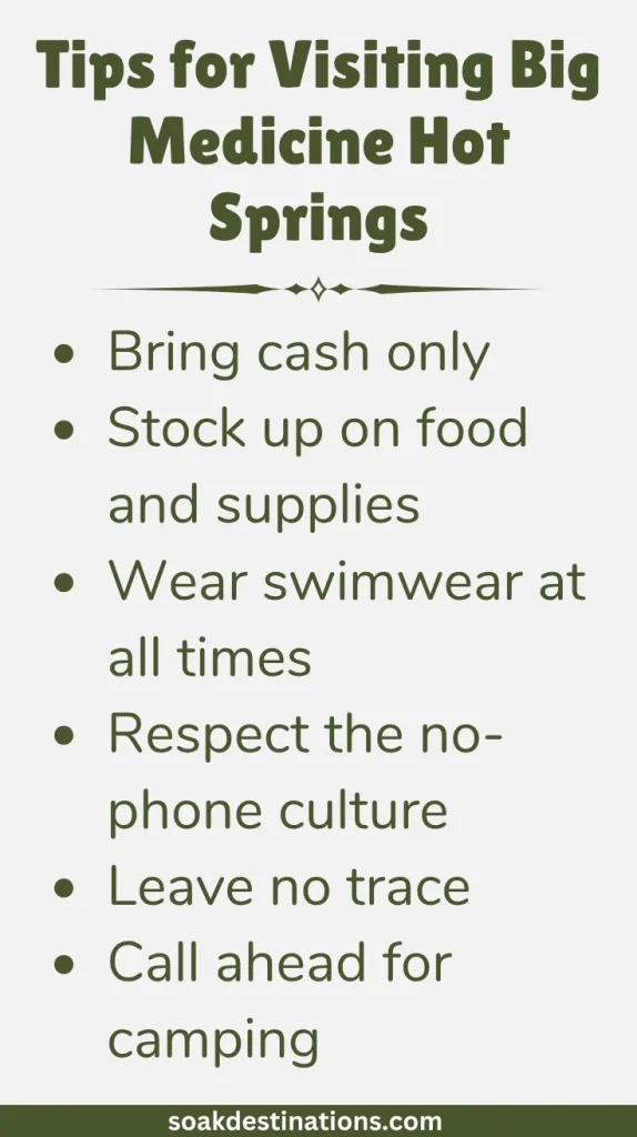 Tips for Visiting Big Medicine Hot Springs