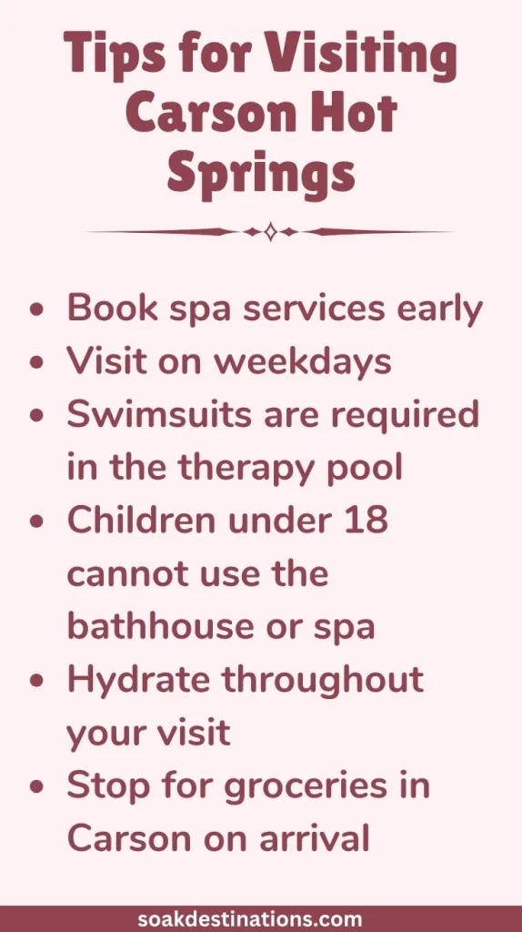 Carson Hot Springs 9 1 - soakdestinations Tips for Visiting Carson Hot Springs