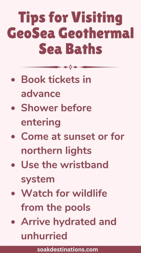 Tips for Visiting GeoSea Geothermal Sea Baths