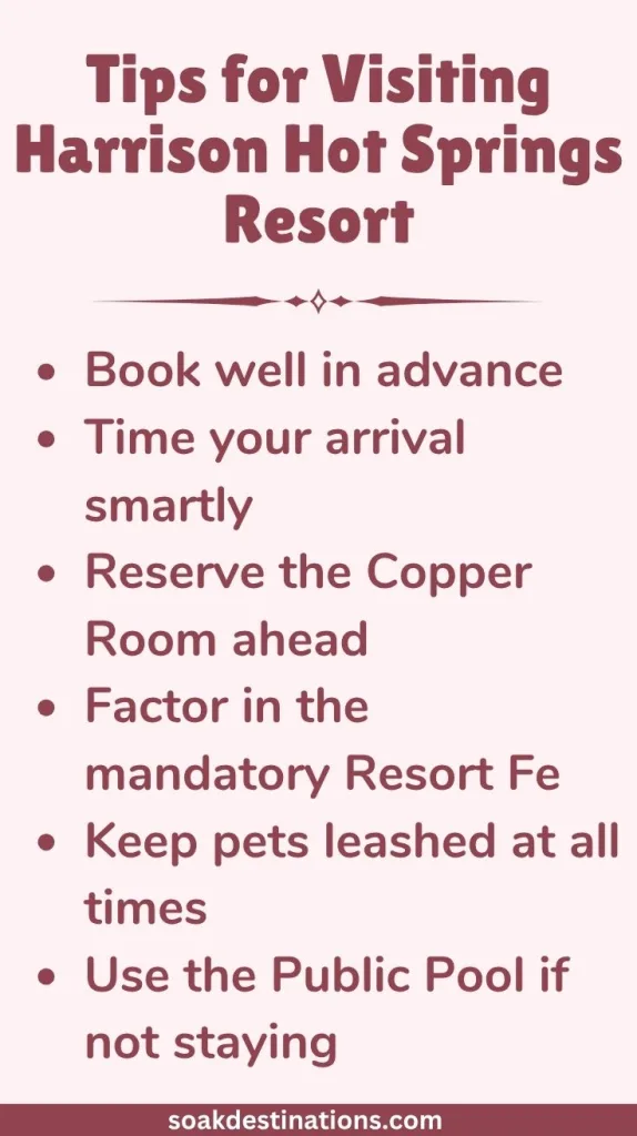 Tips for Visiting Harrison Hot Springs Resort