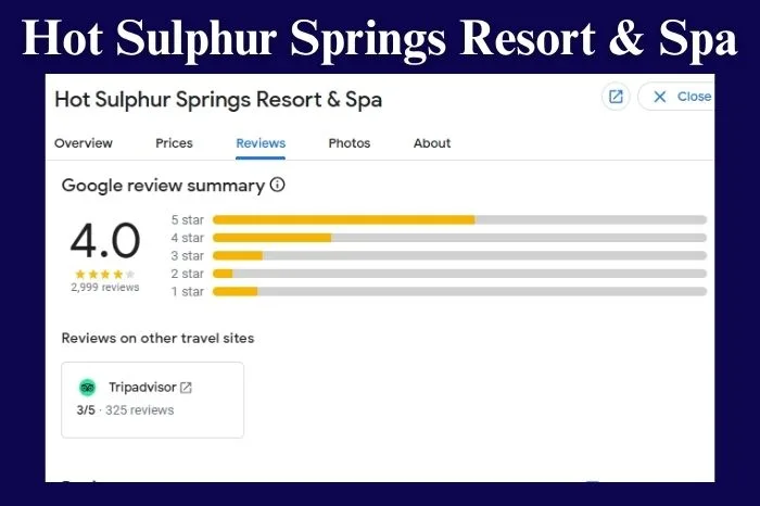 Hot Sulphur Springs Resort & Spa Reviews: Let Me Share My Experience
