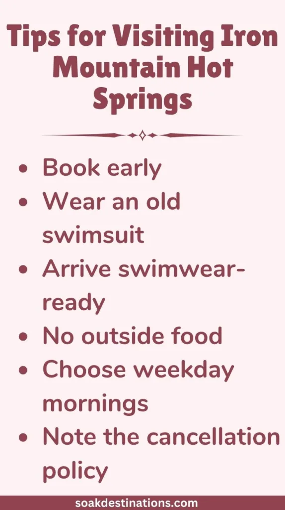 Tips for Visiting Iron Mountain Hot Springs