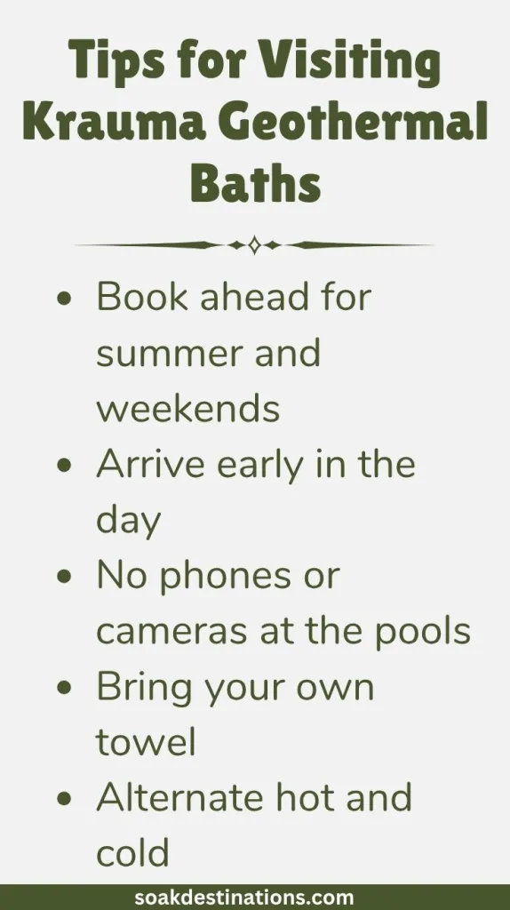 Tips for Visiting Krauma Geothermal Baths