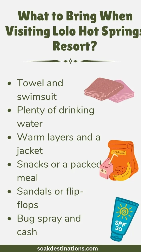 Lolo Hot Springs Resort 10 - soakdestinations What to Bring When Visiting Lolo Hot Springs Resort?