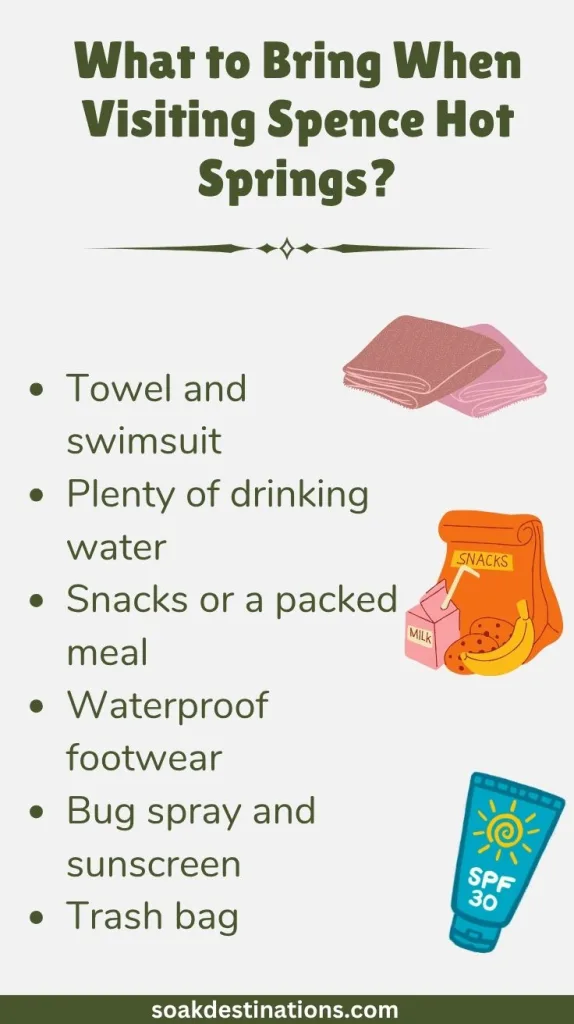 Spence Hot Springs 9 1 - soakdestinations What to Bring When Visiting Spence Hot Springs?
