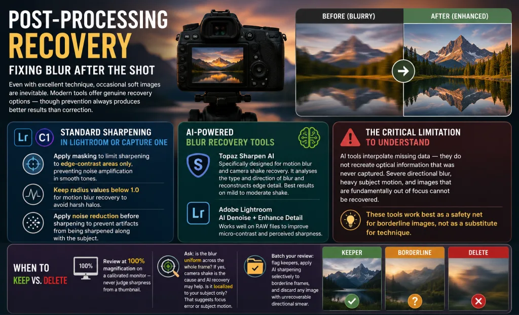 Post-Processing Recovery: Fixing Blur After the Shot