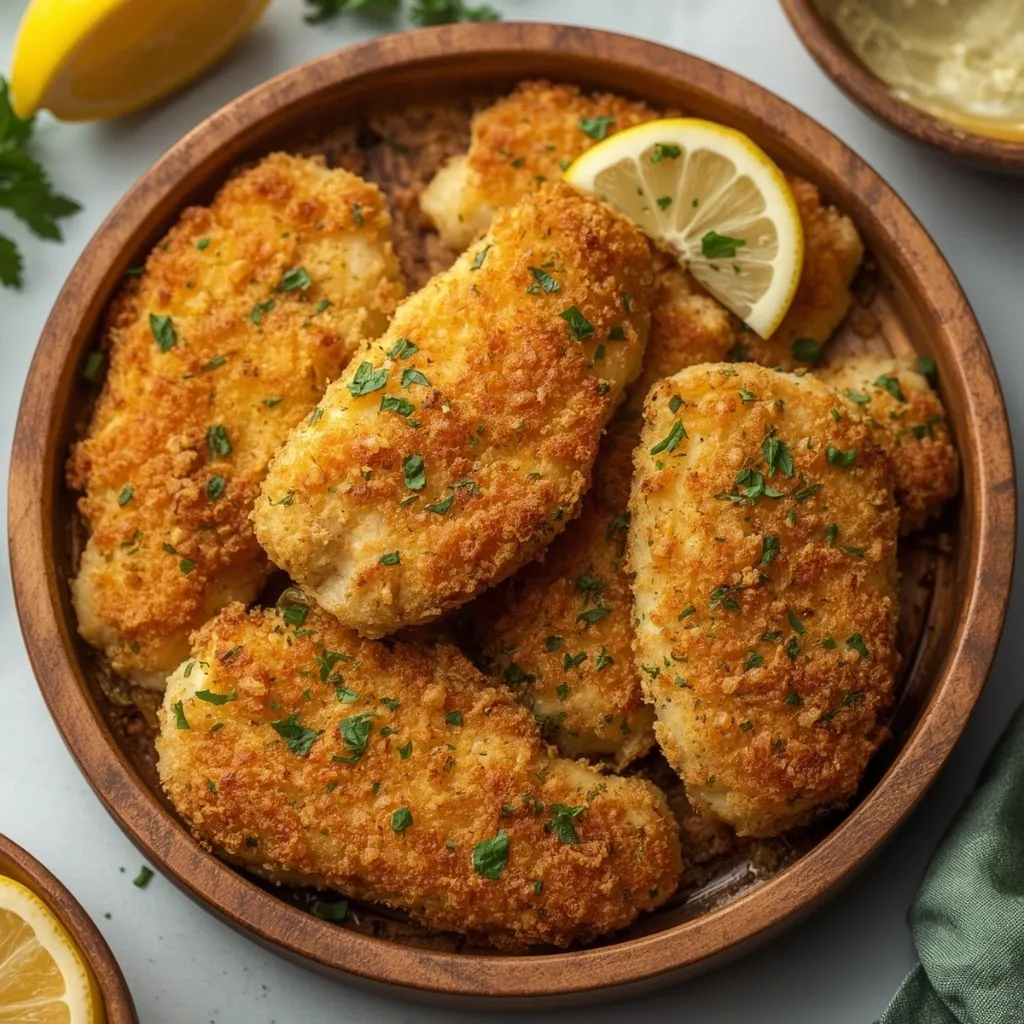 Crispy Lemon Parmesan Chicken Tenders Recipe 1 - soakdestinations Crispy Lemon Parmesan Chicken Tenders Recipe