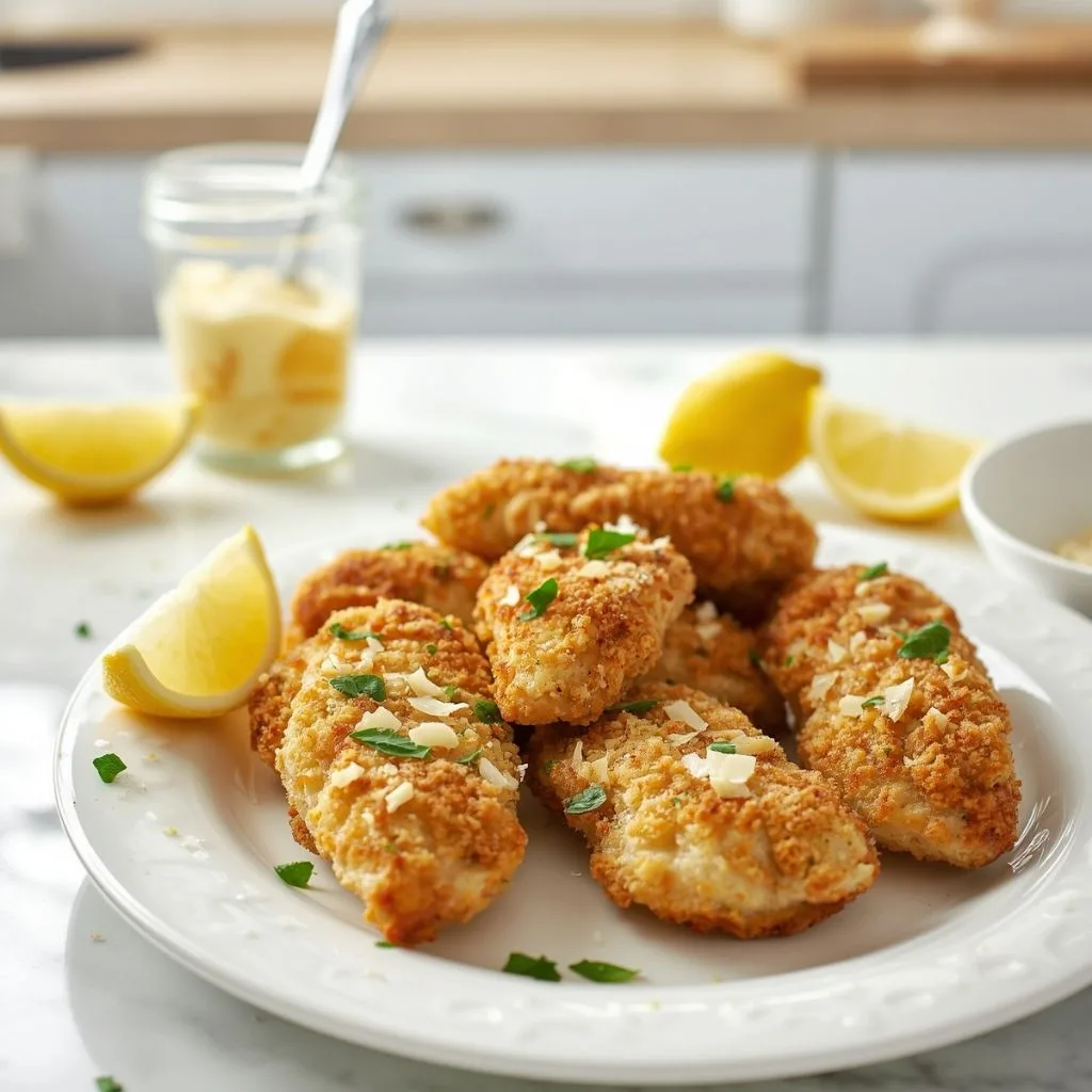 Crispy Lemon Parmesan Chicken Tenders Recipe