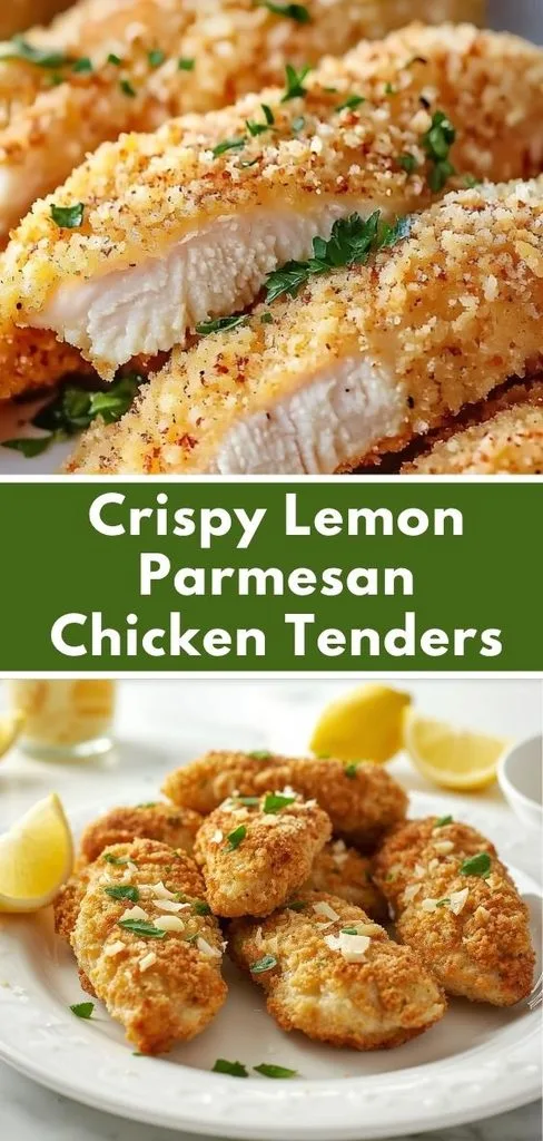 Crispy Lemon Parmesan Chicken Tenders Recipe - soakdestinations Crispy Lemon Parmesan Chicken Tenders Recipe