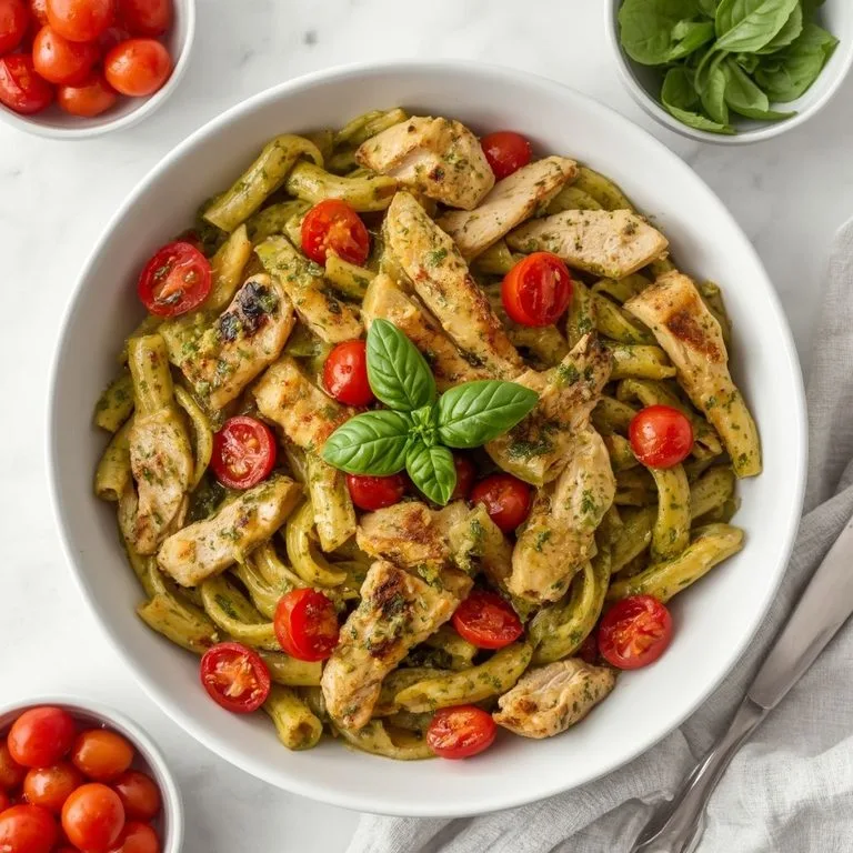 Lemon Basil Chicken Pasta 1 - soakdestinations Lemon Basil Chicken Pasta Recipe