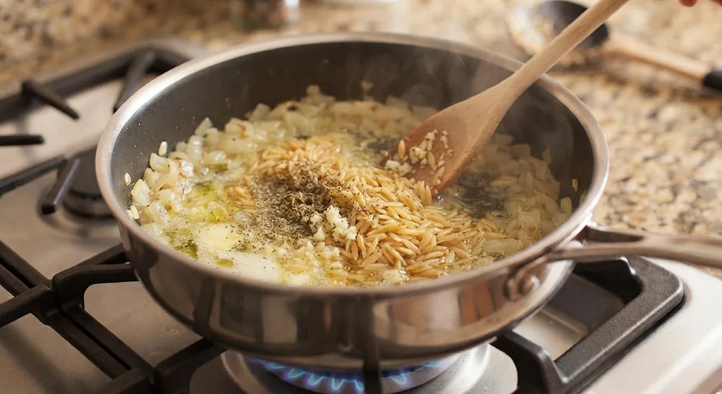 image 5 One-Pot Creamy Lemon Chicken Orzo Recipe You'll Make on Repeat- soakdestinations