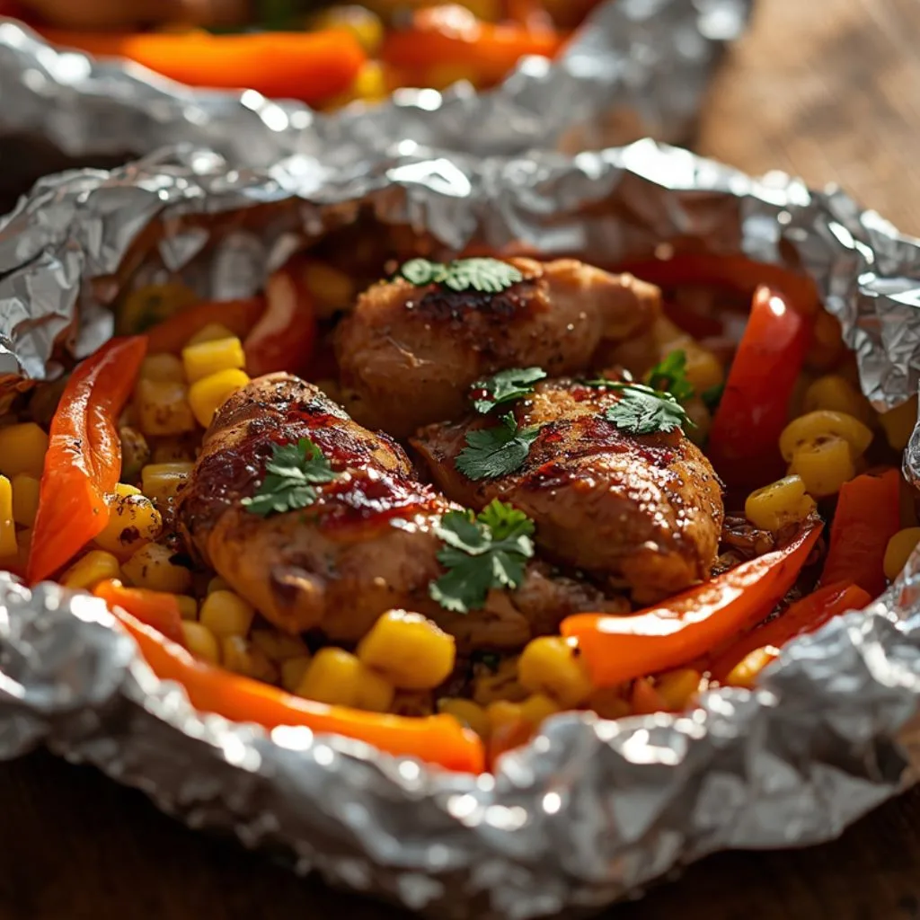 BBQ Chicken Foil Packets Recipe