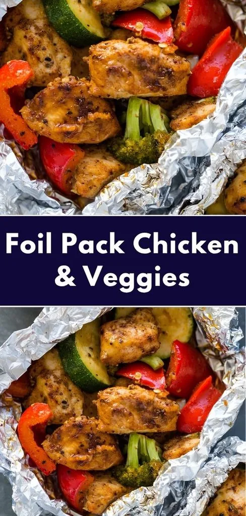 Foil Pack Chicken and Veggies Recipe - soakdestinations Foil Pack Chicken & Veggies Recipe