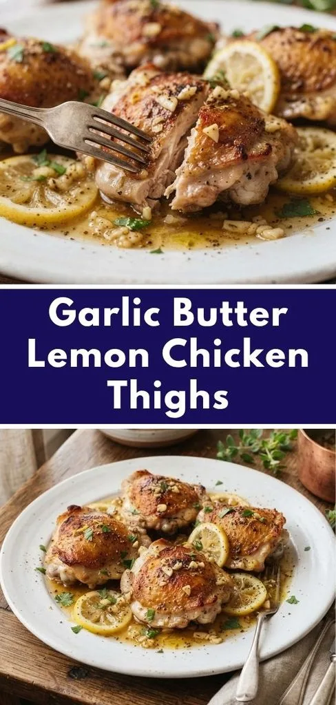 Garlic Butter Lemon Chicken Thighs Recipe - soakdestinations Garlic Butter Lemon Chicken Thighs Recipe