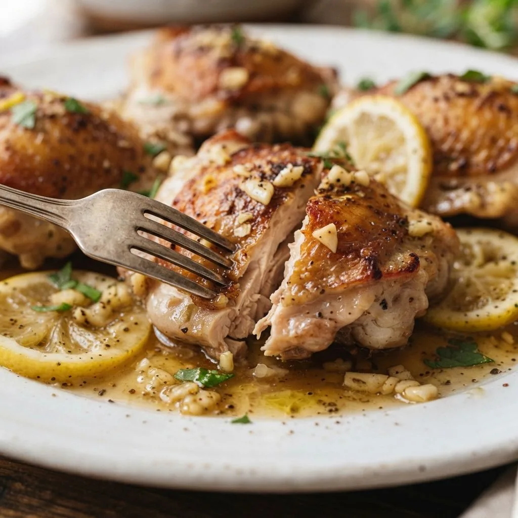 Garlic Butter Lemon Chicken Thighs Recipe