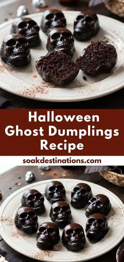 Halloween Ghost Dumplings Recipe 1 - soakdestinations Skeleton Chocolate Cake Recipe