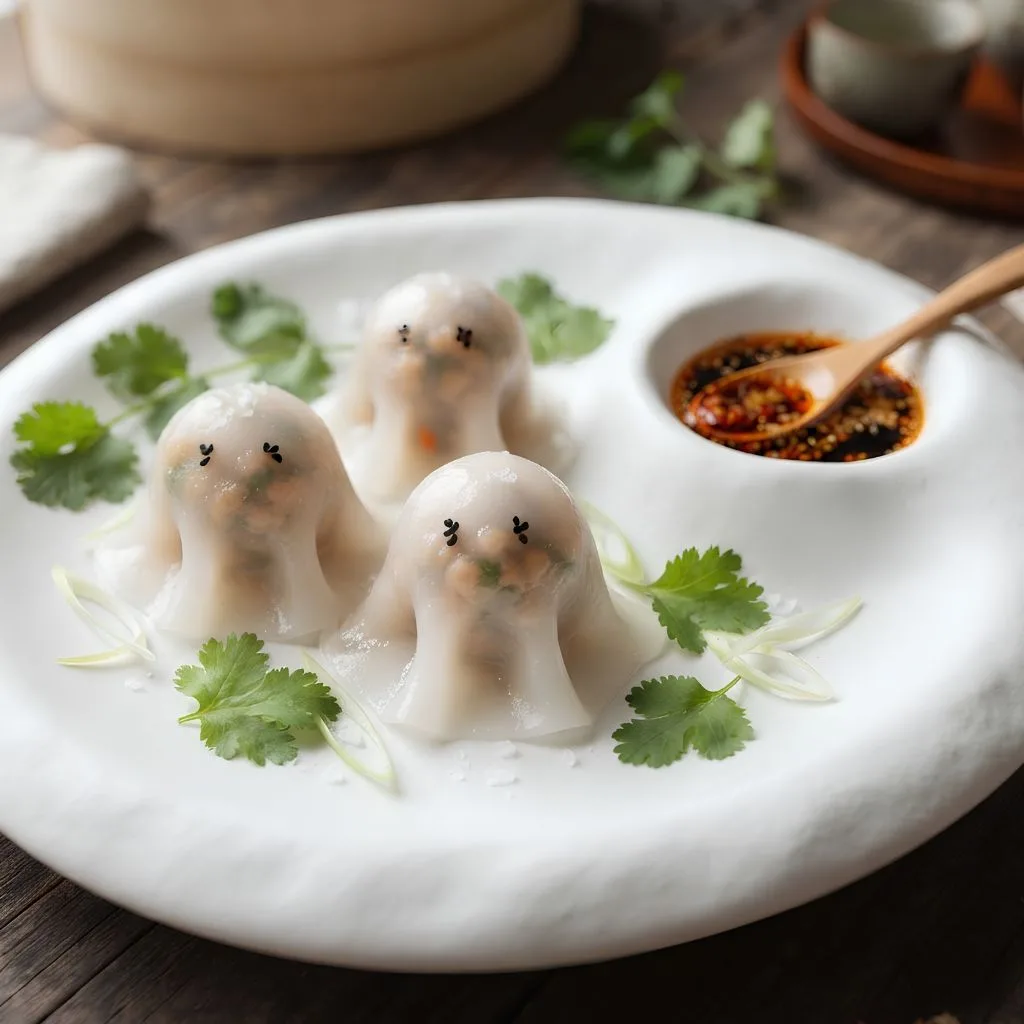 Halloween Ghost Dumplings Recipe 3 - soakdestinations Halloween Ghost Dumplings Recipe