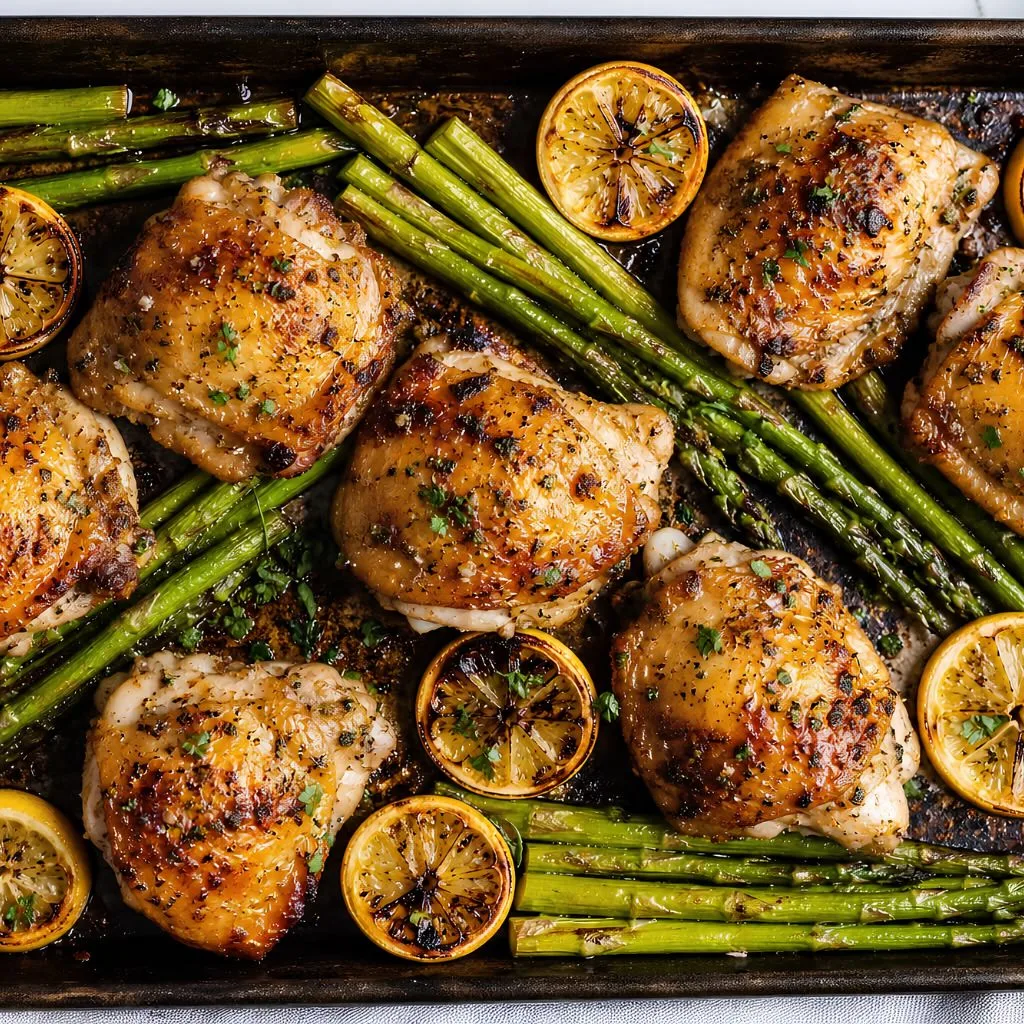 Sheet Pan Lemon Chicken and Asparagus Recipe