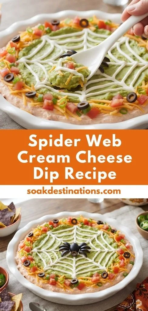 Spider Web Cream Cheese Dip Recipe