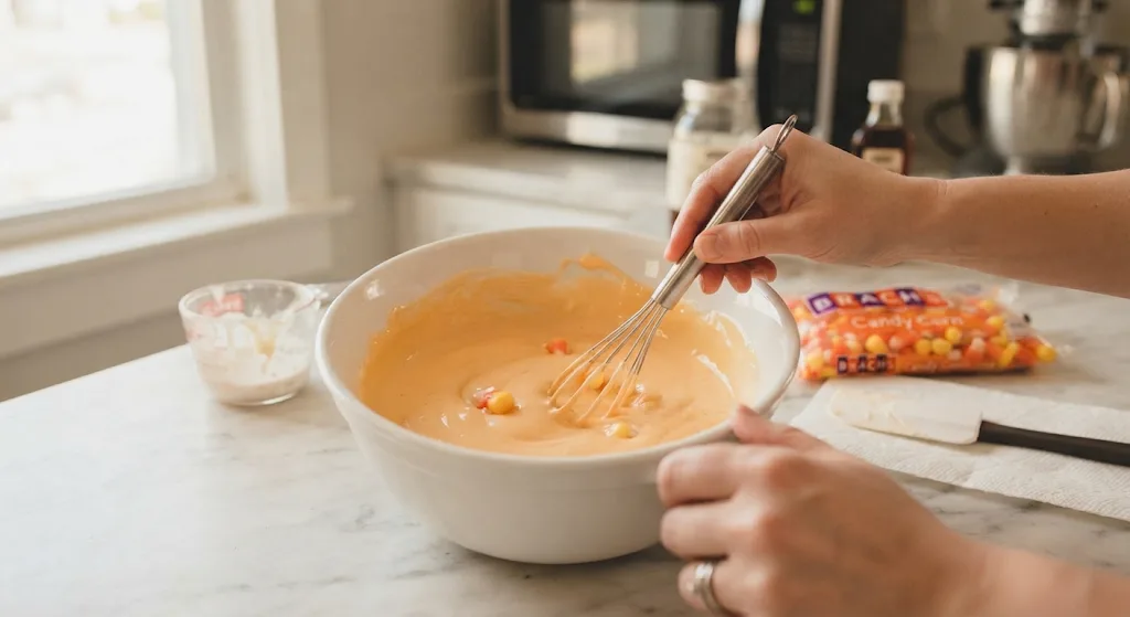 Halloween Candy Corn Cheesecake Recipe