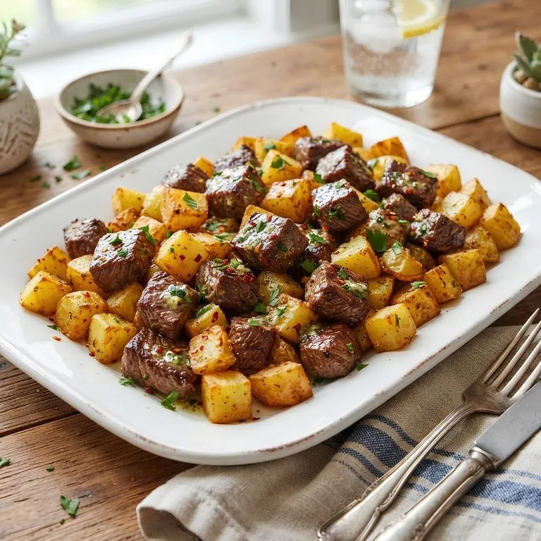 Garlic Butter Steak and Potatoes Recipe 2 - soakdestinations Garlic Butter Steak and Potatoes Recipe