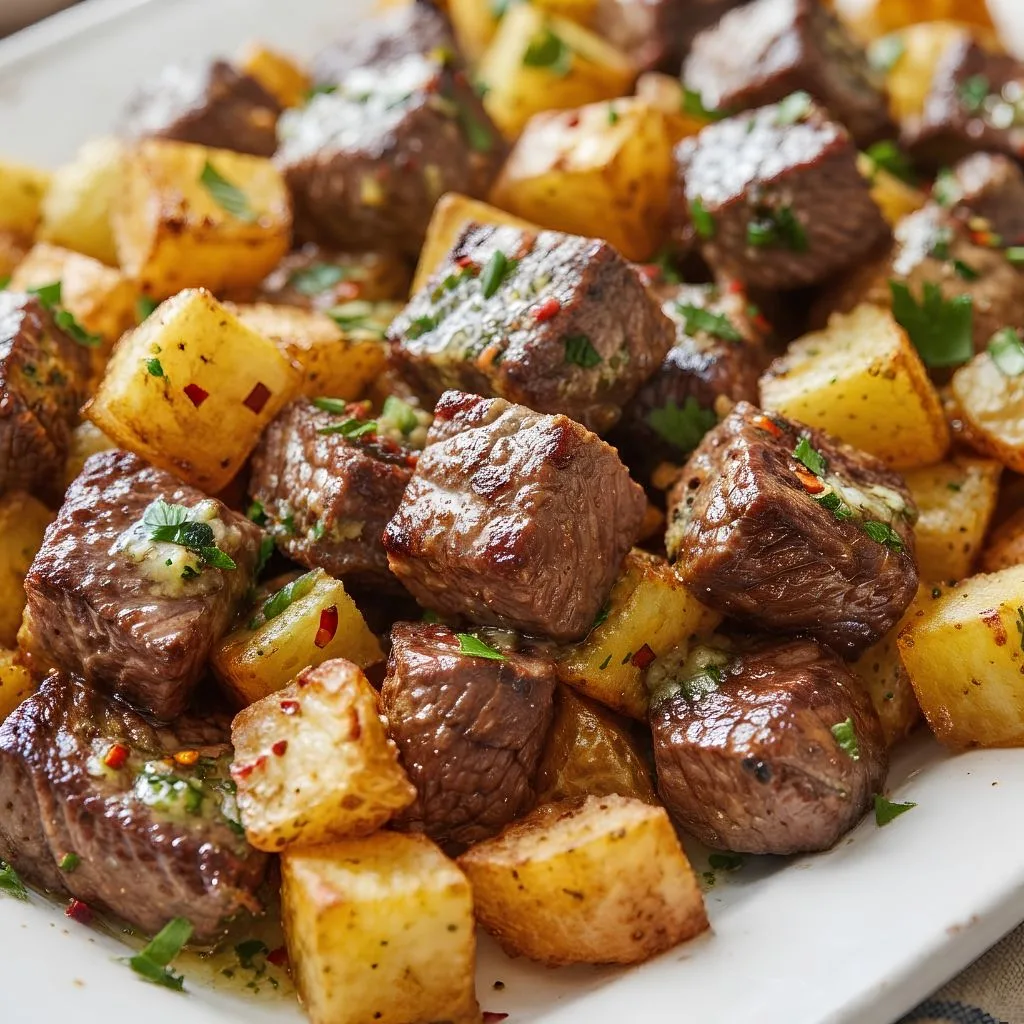 Garlic Butter Steak and Potatoes Recipe - soakdestinations Garlic Butter Steak and Potatoes Recipe