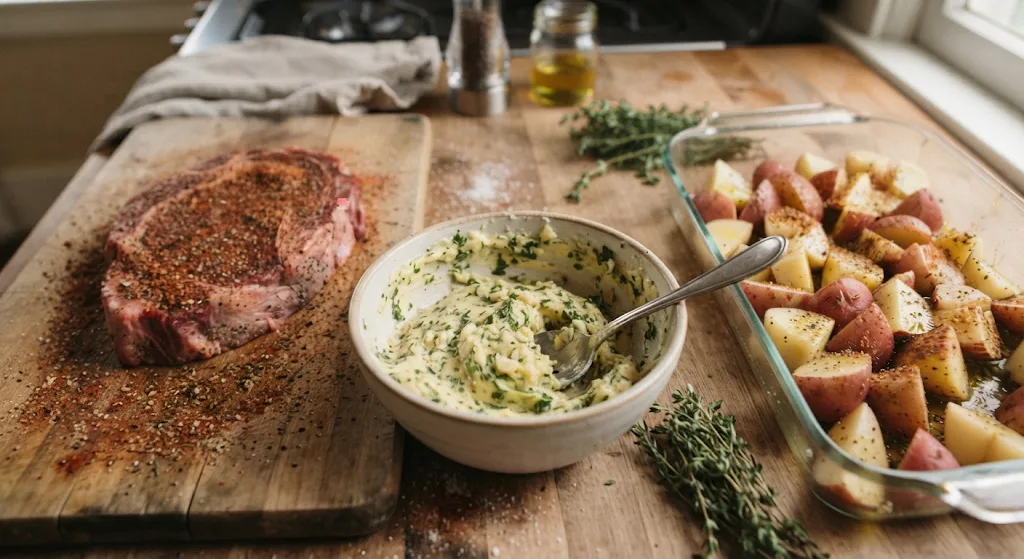image 13 - soakdestinations image 13 Easy Garlic Butter Steak and Potatoes Recipe Skillet in Just 35 Minutes!- soakdestinations